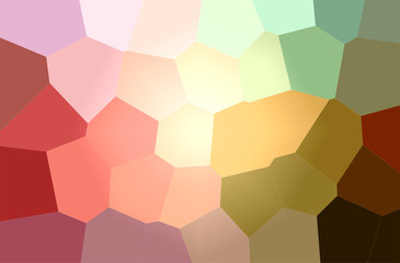 Illustration of abstract Orange, Green, Yellow And Purple Giant Hexagon Horizontal background.