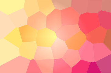 Fototapeta na wymiar Illustration of abstract Orange, Yellow And Red Giant Hexagon Horizontal background.