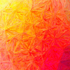 Illustration of abstract Red And Orane Large Color Variation Impasto Square background.