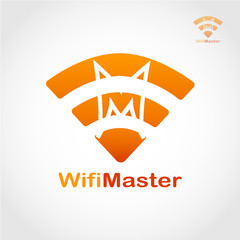 This logo has a picture of a WiFi network and in it there is a letter M. This logo is good to use as a company logo that is engaged in internet networking and can also be used as a network application
