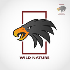 This logo is themed outdoors with the head of an eagle as its logo with a rectangular frame. This logo is good to use as a company logo and a logo of a community of nature or animal lovers. 