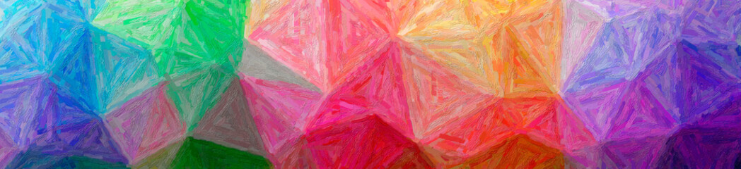 Obraz premium Illustration of abstract Red, Green, Yellow And Blue Colorful Impasto Banner background.