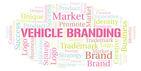 Vehicle Branding word cloud.