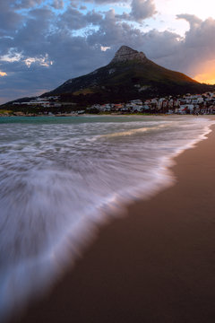 Lion's Head mountain. View from Camps Bay Beach. Cape Town