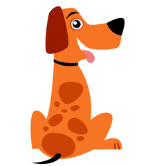 Illustration d'un chien rigolo 