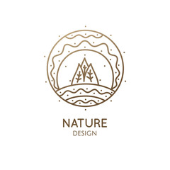 Wavy sunrise in circle