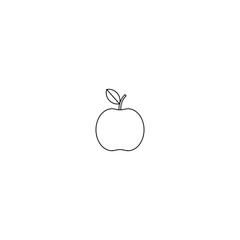 apple icon vector. apple outline style design on white background