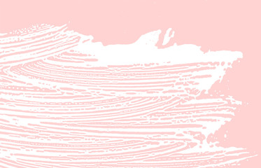 Grunge texture. Distress pink rough trace. Gorgeou