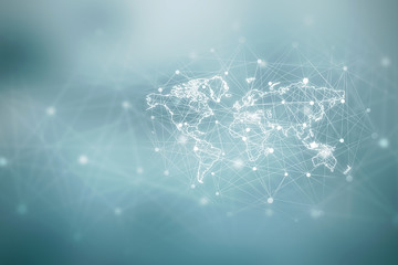 2d illustration world map abstract background