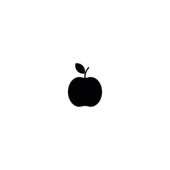 Apple Icon in trendy flat style isolated on white background. Vector illustration.