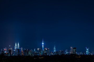 Fototapeta na wymiar Kuala Lumpur Cityscape view at night