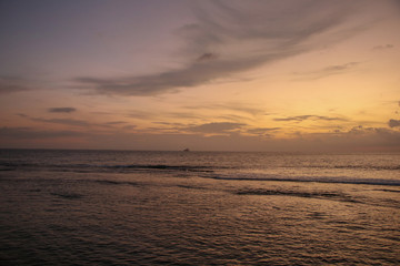 Fototapeta na wymiar Simple Sunset over the Indian Ocean Horizon
