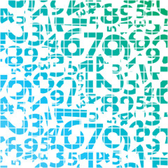 Abstract Background with Numbers Pattern 