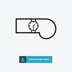 Wristwatch vector icon