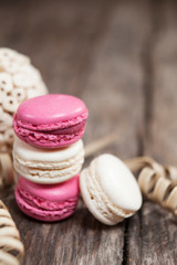 macaron vanille et fruits rouge