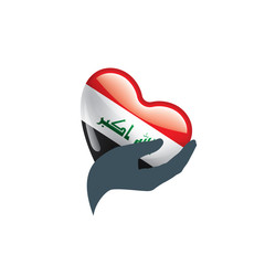 Iraqi flag, vector illustration on a white background