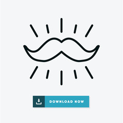 Moustache vector icon