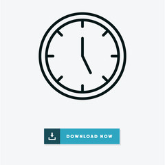 Clock vector icon