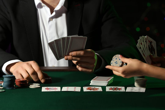Players at table in casino