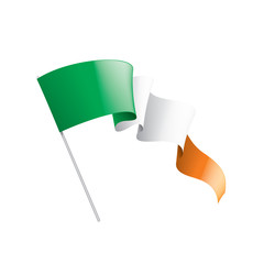 Ireland flag, vector illustration on a white background