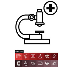 Microscope vector icon