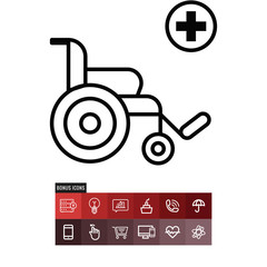 Wheelchair vector icon