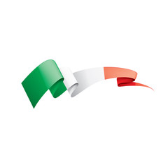 Italy flag, vector illustration on a white background.