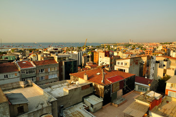 A Beautiful Sunrise View of the Old City of Constantinople