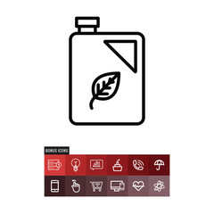 Eco fuel vector icon