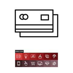 Credit card vector icon