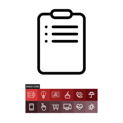 Clipboard vector icon