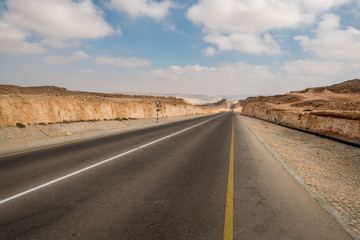 Remote road in Oman