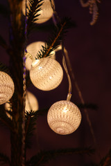Unique bright light led balls in Christmas tree.