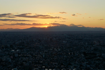 東京の夕景