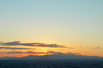 東京の夕焼け空