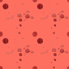 Abstract seamless pattern hand drawn watercolor brush splashes