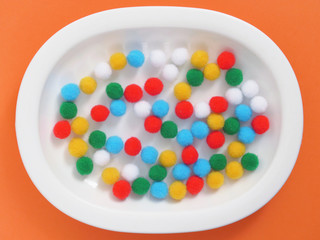 bowl of colorful ball