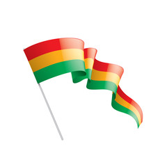 Bolivia flag, vector illustration on a white background.
