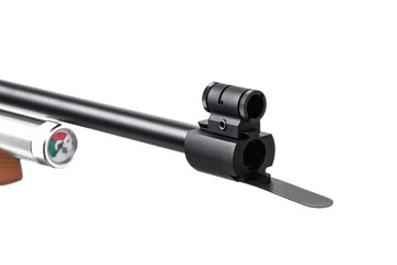 pneumatic rifle isolated on white