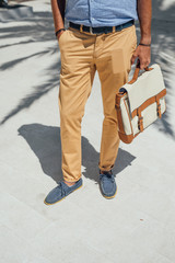 Businessman Holding a Bag