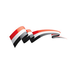 Yemeni flag, vector illustration on a white background.