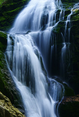 Fototapeta na wymiar Kamienczyk Waterfall. Karkonosze National Park. Poland