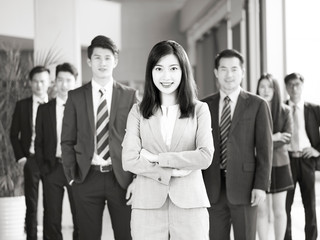 portrait of team of asian business people