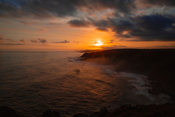 Morgan Bay Cliffs at Sunset