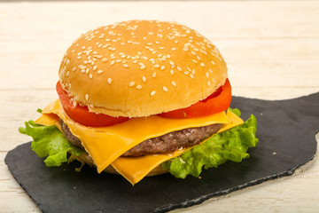 Burger with cheese