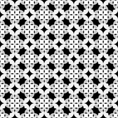Seamless pattern with geometric shapes, Monochrome texture
