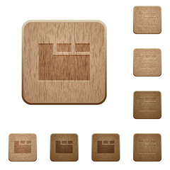 Horizontal tabbed layout active wooden buttons