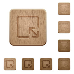 Resize object wooden buttons