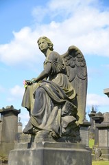 Fototapeta na wymiar The Necropolis is a Victorian graveyard in Glasgow, Scotland