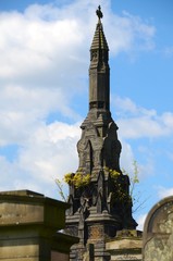 Fototapeta na wymiar The Necropolis is a Victorian graveyard in Glasgow, Scotland
